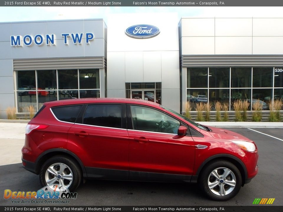 2015 Ford Escape SE 4WD Ruby Red Metallic / Medium Light Stone Photo #1