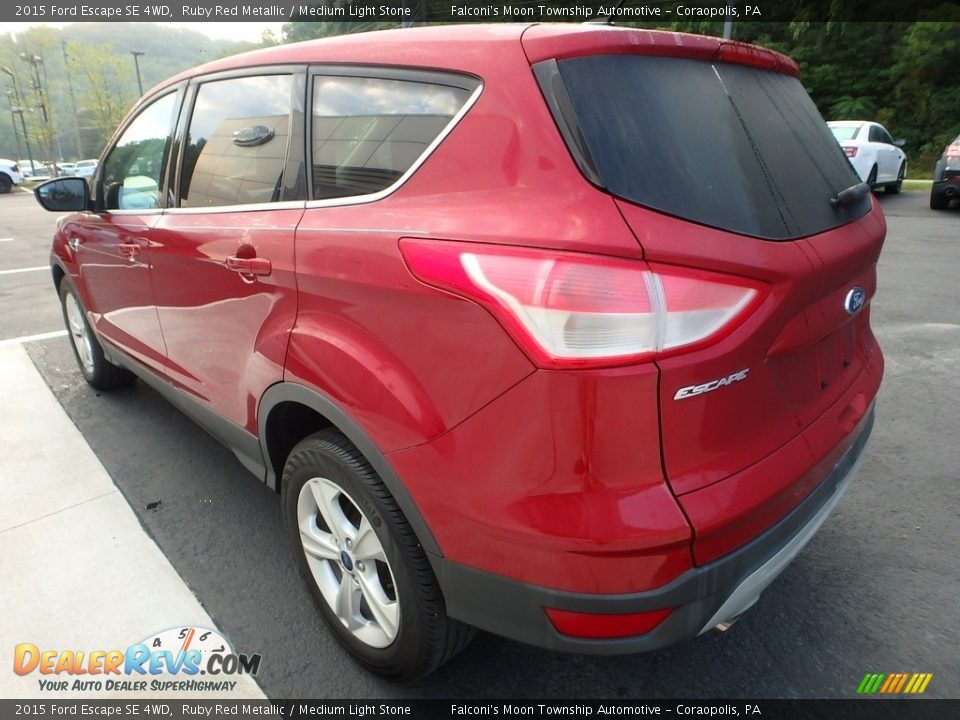 2015 Ford Escape SE 4WD Ruby Red Metallic / Medium Light Stone Photo #5