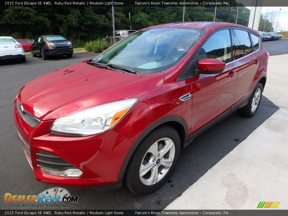 2015 Ford Escape SE 4WD Ruby Red Metallic / Medium Light Stone Photo #7