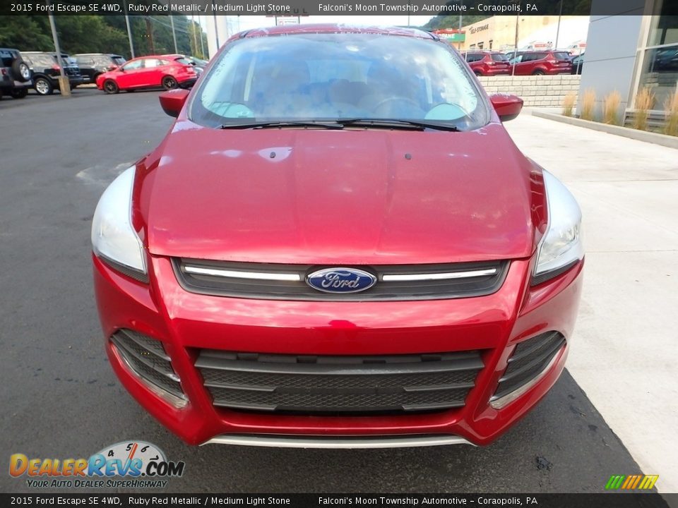 2015 Ford Escape SE 4WD Ruby Red Metallic / Medium Light Stone Photo #8