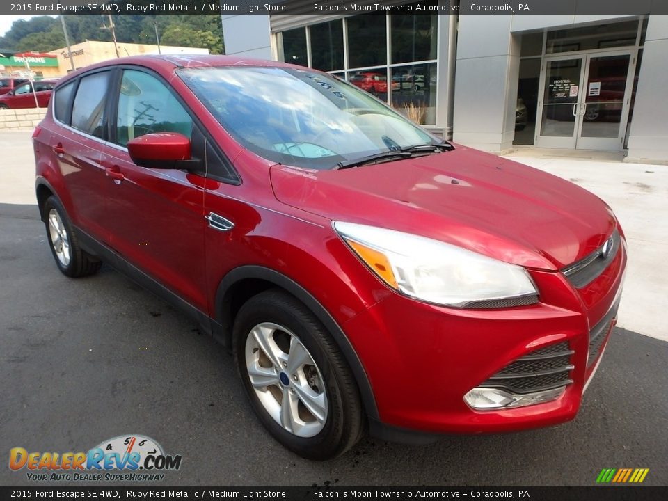 2015 Ford Escape SE 4WD Ruby Red Metallic / Medium Light Stone Photo #9