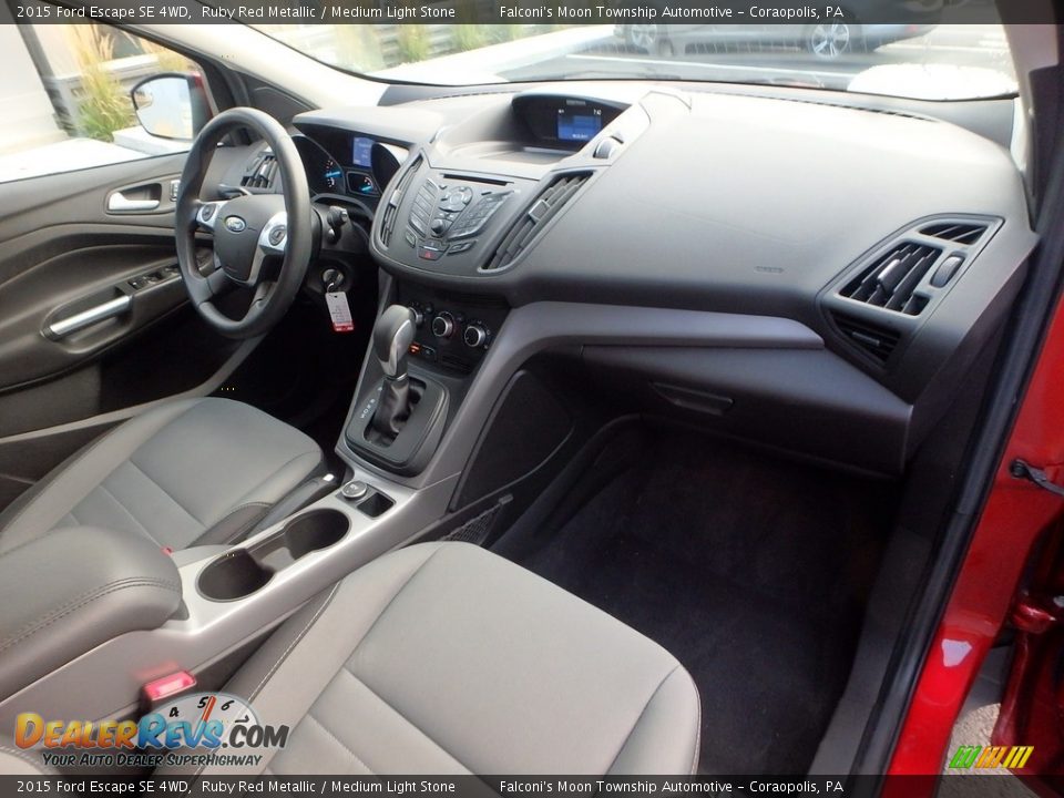 2015 Ford Escape SE 4WD Ruby Red Metallic / Medium Light Stone Photo #12