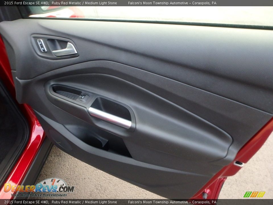 2015 Ford Escape SE 4WD Ruby Red Metallic / Medium Light Stone Photo #13