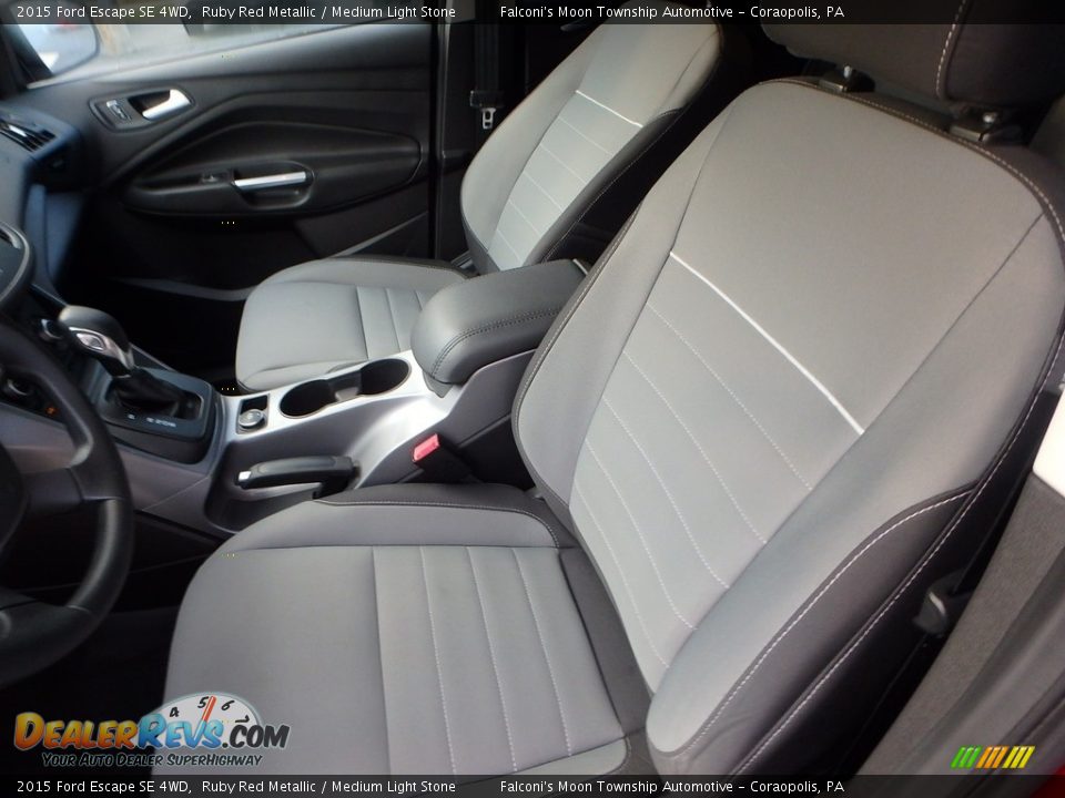 2015 Ford Escape SE 4WD Ruby Red Metallic / Medium Light Stone Photo #16
