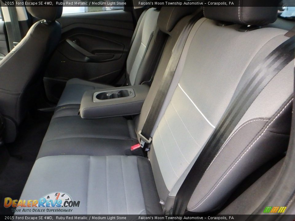 2015 Ford Escape SE 4WD Ruby Red Metallic / Medium Light Stone Photo #17