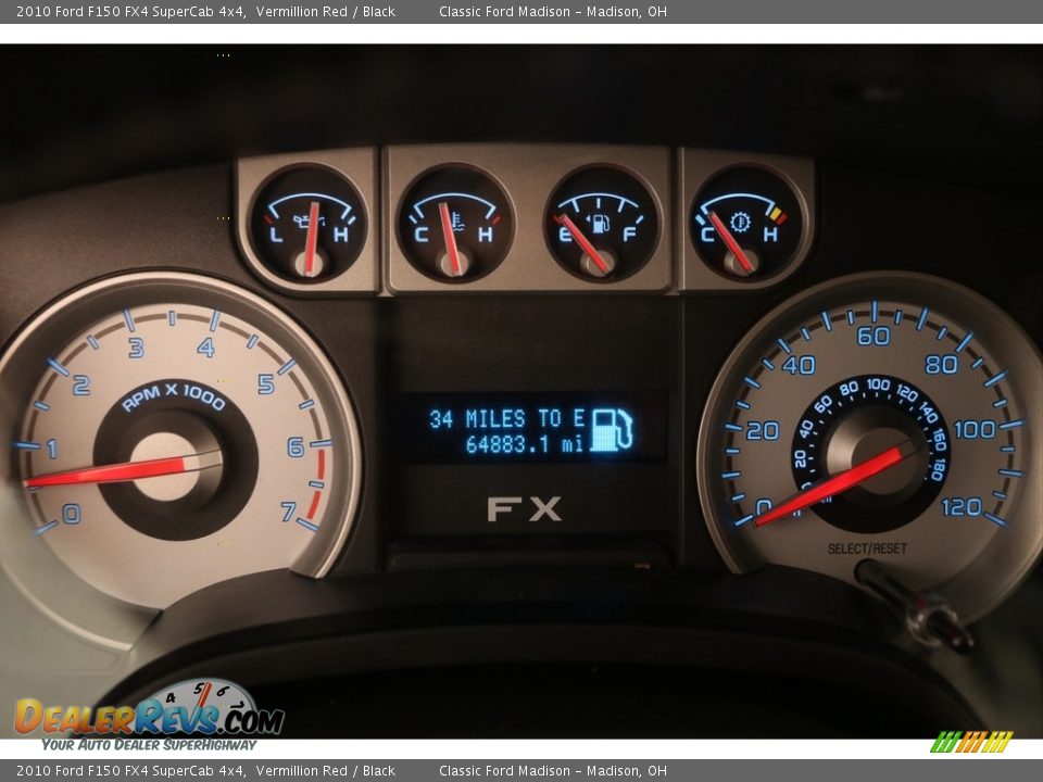 2010 Ford F150 FX4 SuperCab 4x4 Vermillion Red / Black Photo #9