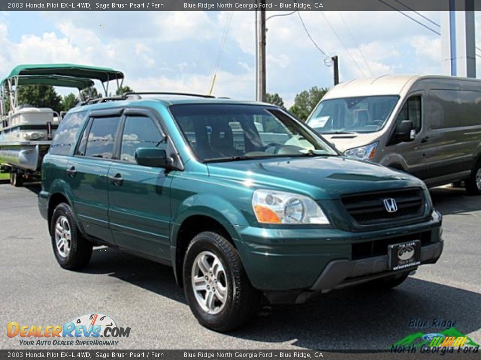 2003 Honda Pilot EX-L 4WD Sage Brush Pearl / Fern Photo #1