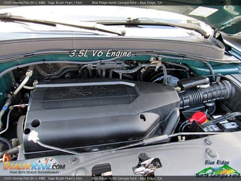 2003 Honda Pilot EX-L 4WD Sage Brush Pearl / Fern Photo #10