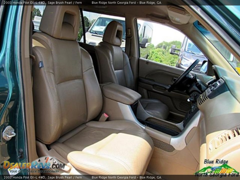 2003 Honda Pilot EX-L 4WD Sage Brush Pearl / Fern Photo #12