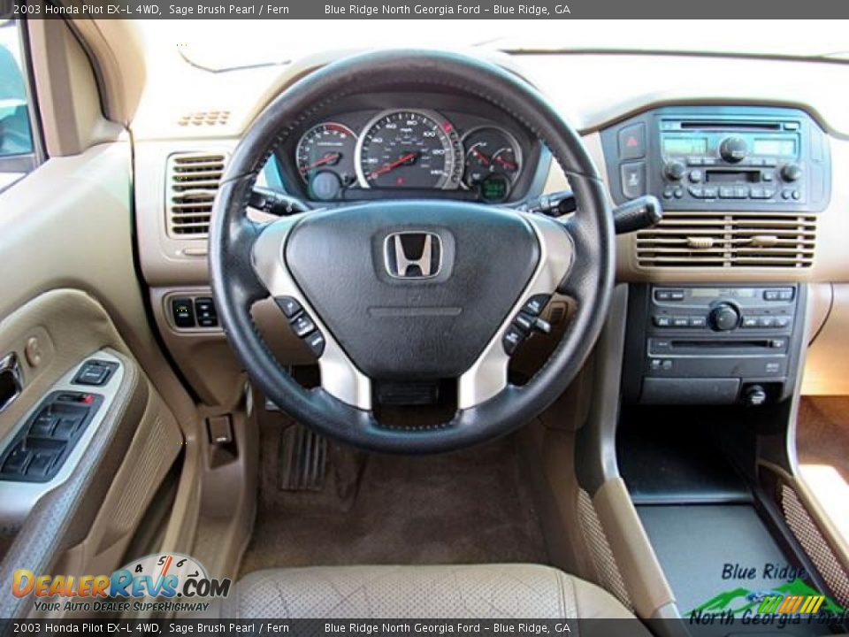 2003 Honda Pilot EX-L 4WD Sage Brush Pearl / Fern Photo #16