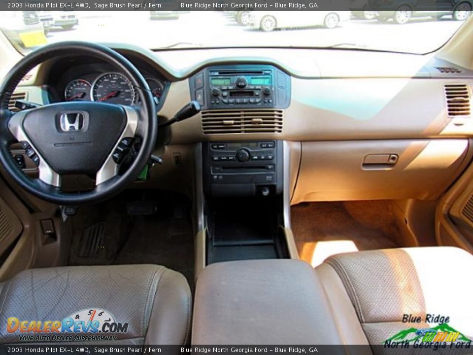 2003 Honda Pilot EX-L 4WD Sage Brush Pearl / Fern Photo #17