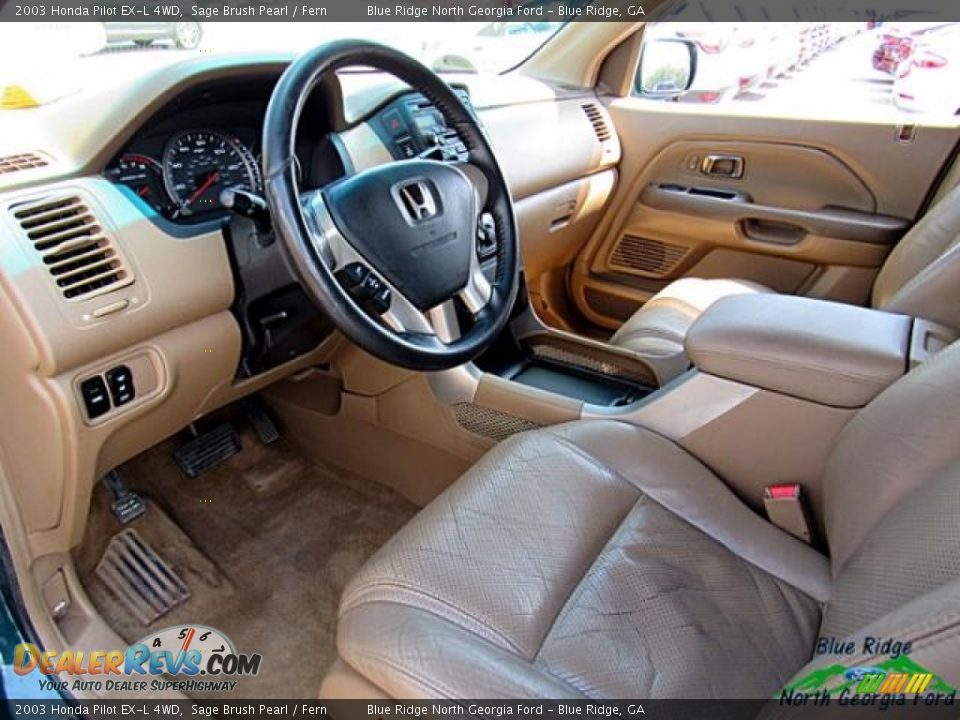 2003 Honda Pilot EX-L 4WD Sage Brush Pearl / Fern Photo #26