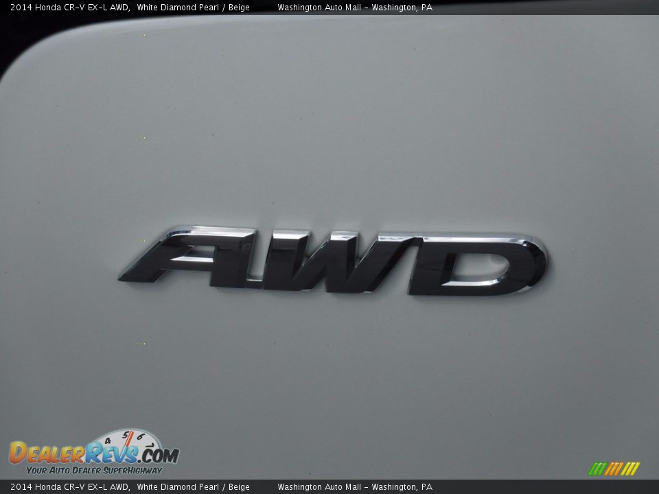 2014 Honda CR-V EX-L AWD White Diamond Pearl / Beige Photo #11