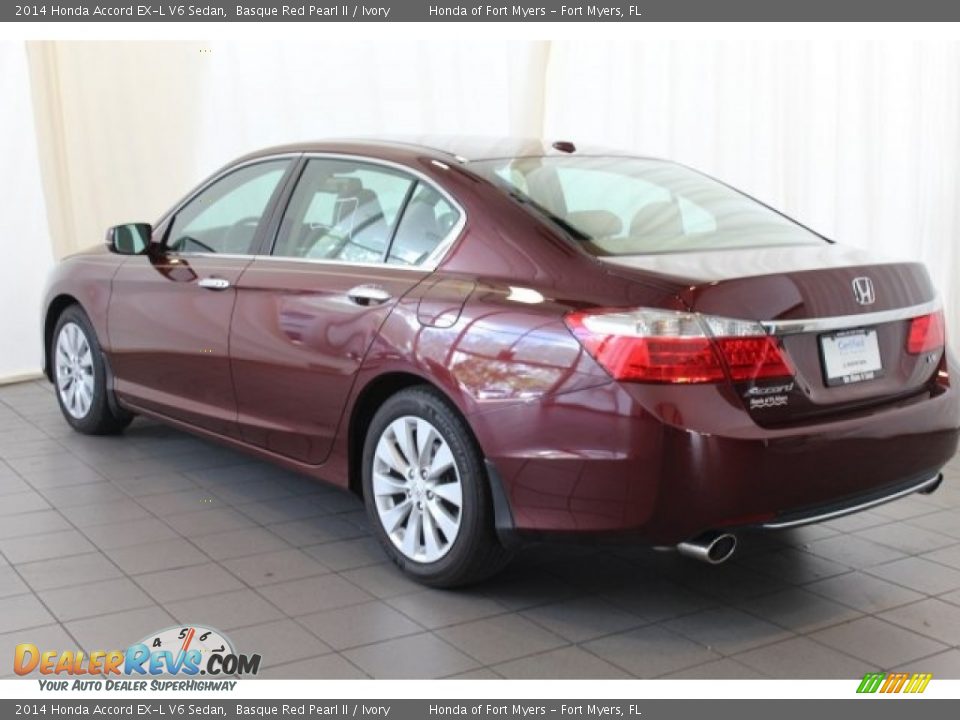 2014 Honda Accord EX-L V6 Sedan Basque Red Pearl II / Ivory Photo #6