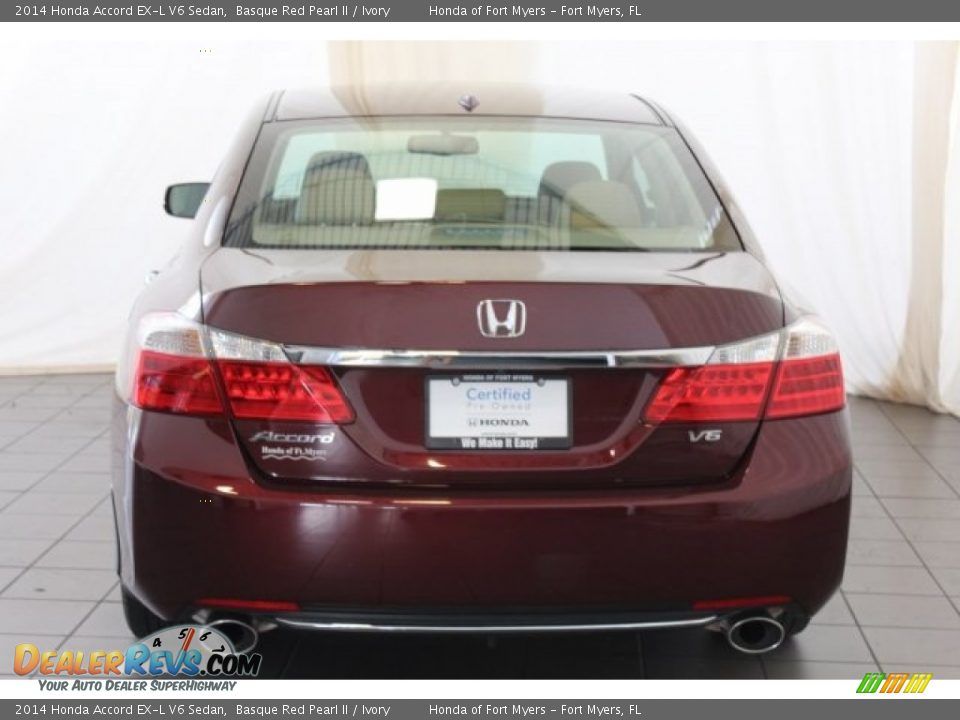 2014 Honda Accord EX-L V6 Sedan Basque Red Pearl II / Ivory Photo #7