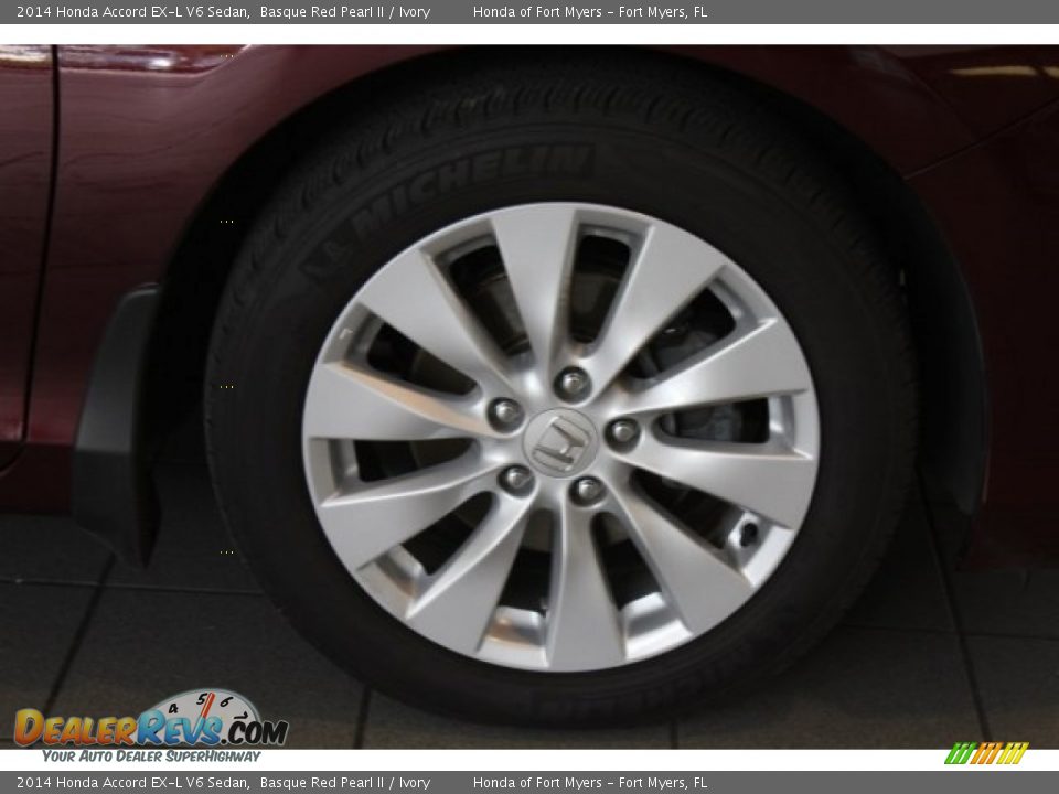 2014 Honda Accord EX-L V6 Sedan Basque Red Pearl II / Ivory Photo #8