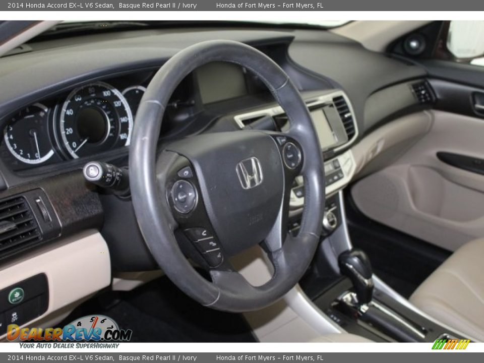 2014 Honda Accord EX-L V6 Sedan Basque Red Pearl II / Ivory Photo #13
