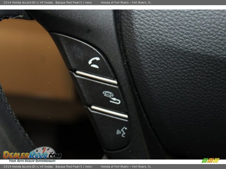 2014 Honda Accord EX-L V6 Sedan Basque Red Pearl II / Ivory Photo #16