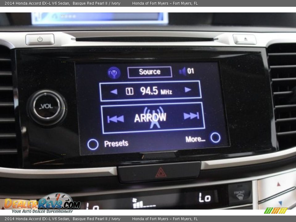 2014 Honda Accord EX-L V6 Sedan Basque Red Pearl II / Ivory Photo #21