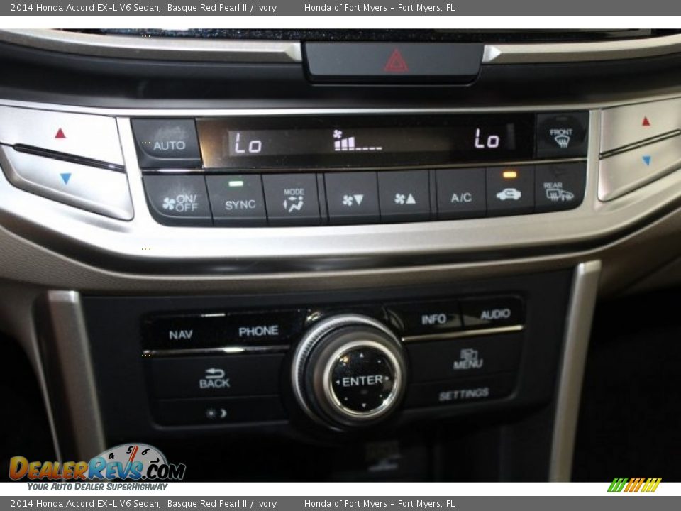 2014 Honda Accord EX-L V6 Sedan Basque Red Pearl II / Ivory Photo #22