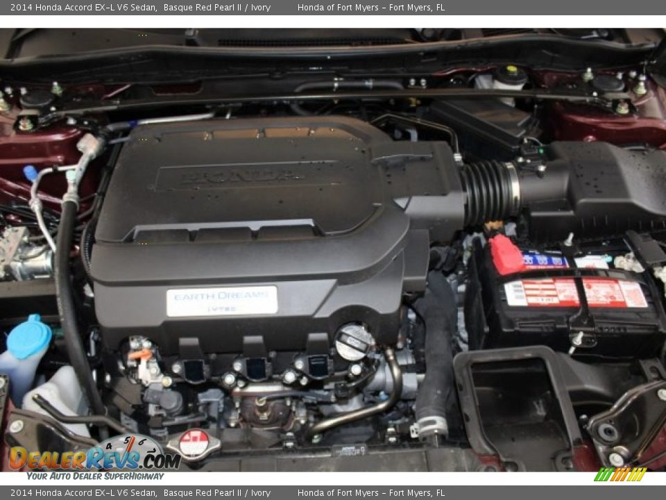 2014 Honda Accord EX-L V6 Sedan Basque Red Pearl II / Ivory Photo #32