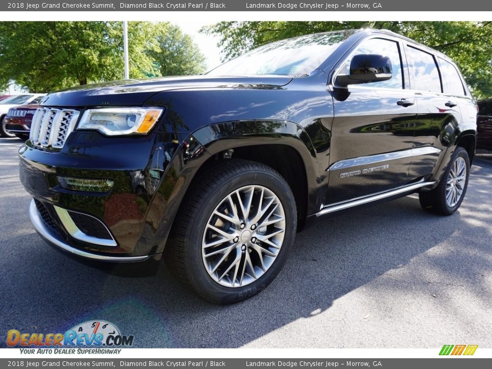 2018 Jeep Grand Cherokee Summit Diamond Black Crystal Pearl / Black Photo #1