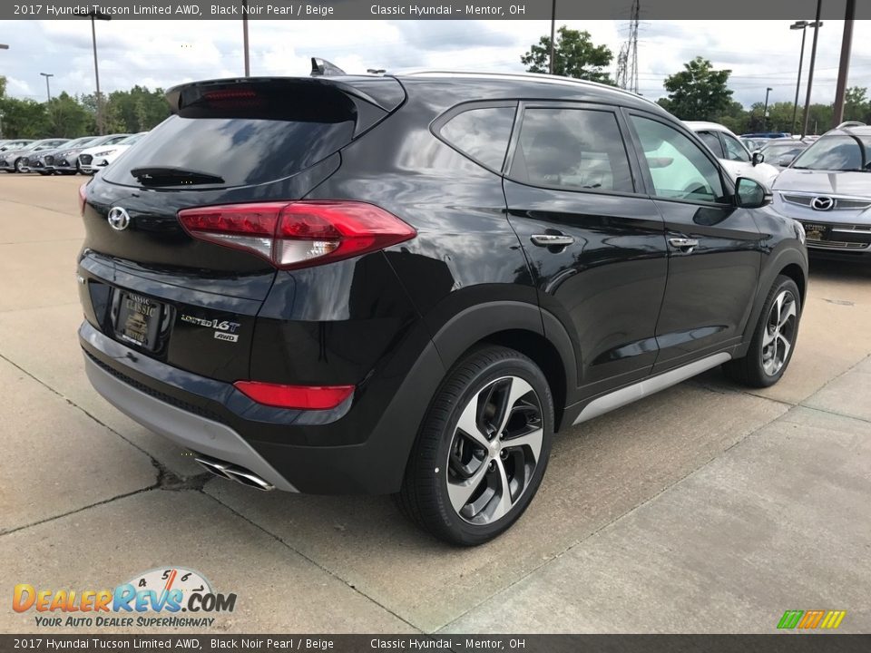 2017 Hyundai Tucson Limited AWD Black Noir Pearl / Beige Photo #2