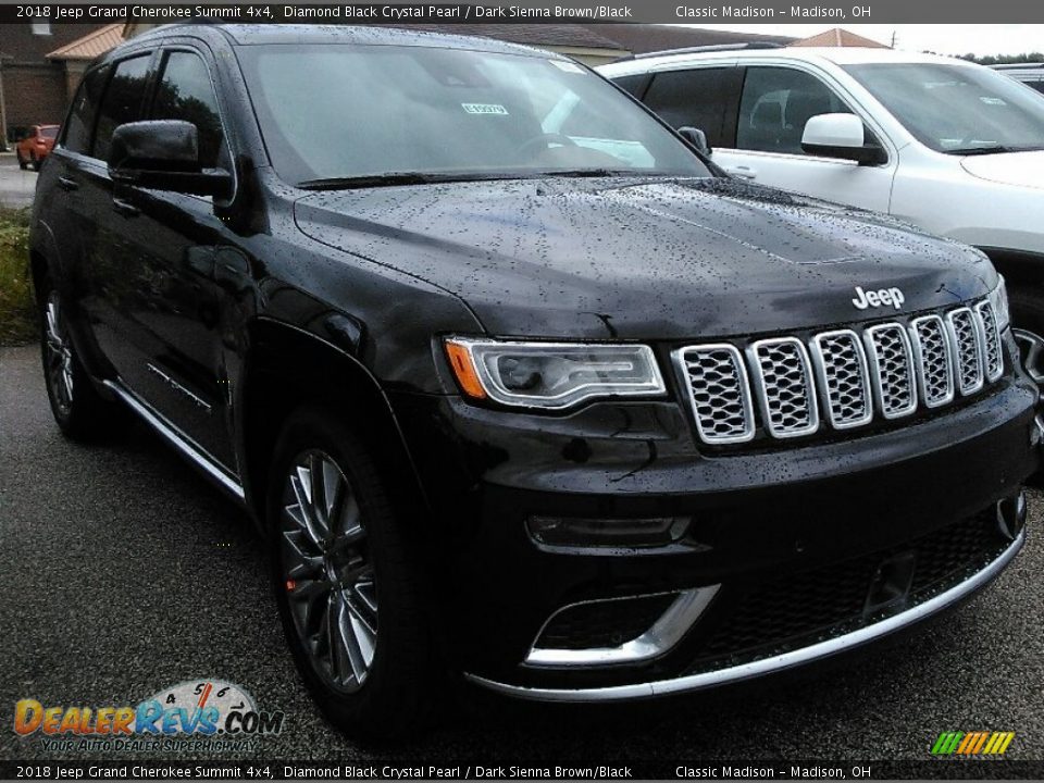 2018 Jeep Grand Cherokee Summit 4x4 Diamond Black Crystal Pearl / Dark Sienna Brown/Black Photo #2