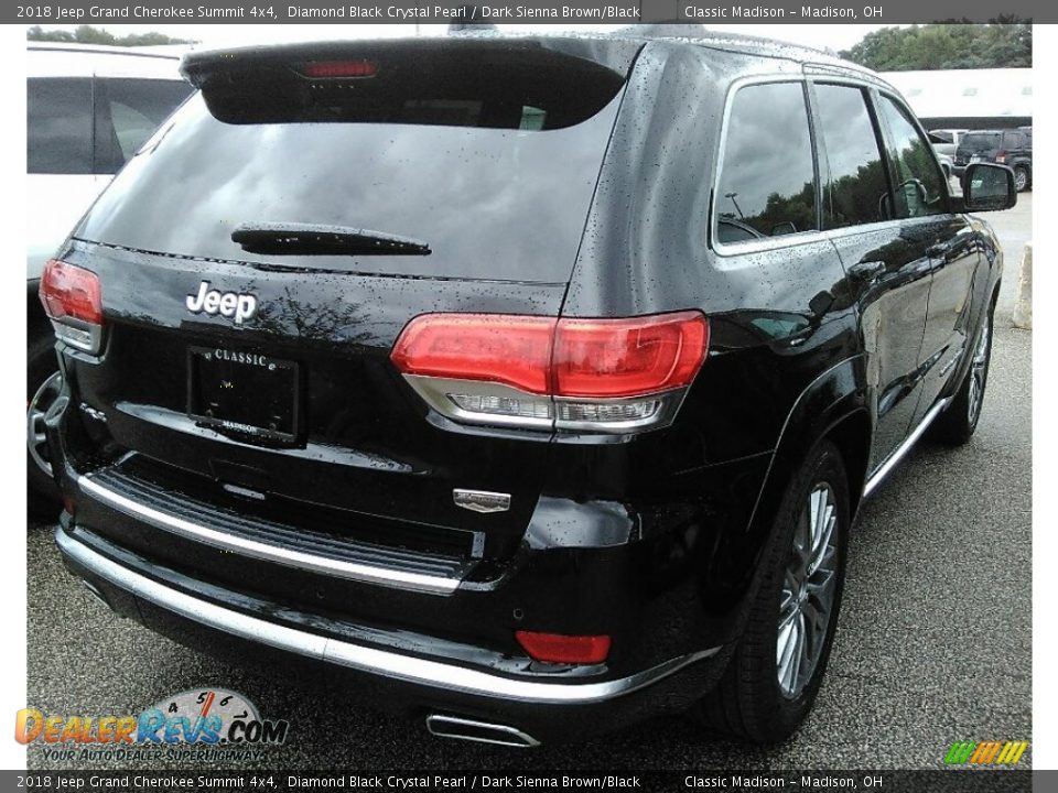 2018 Jeep Grand Cherokee Summit 4x4 Diamond Black Crystal Pearl / Dark Sienna Brown/Black Photo #3