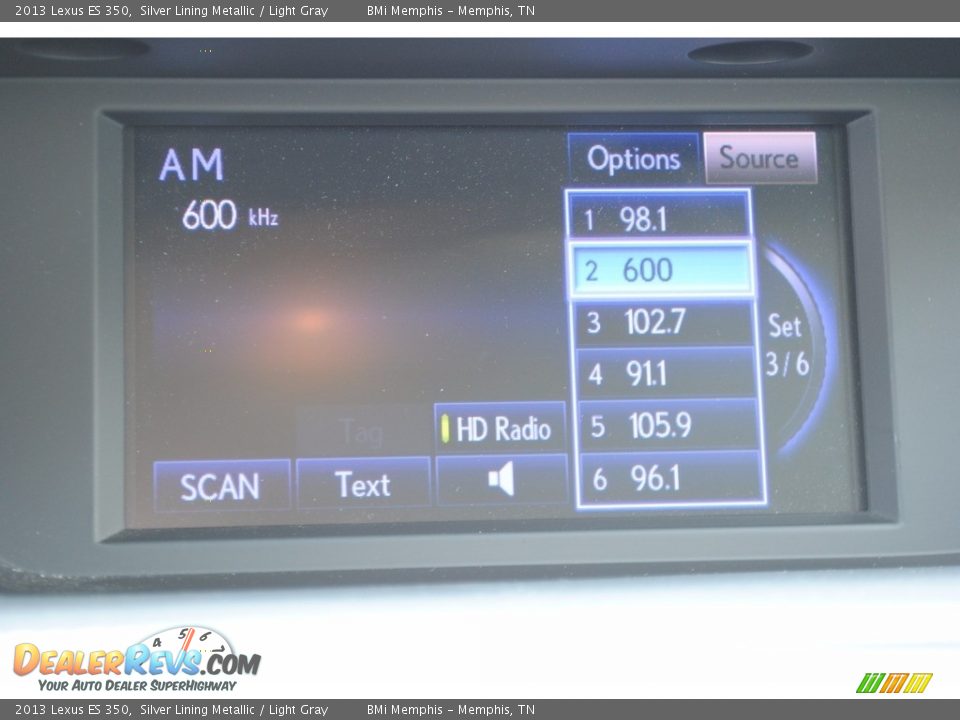 2013 Lexus ES 350 Silver Lining Metallic / Light Gray Photo #18