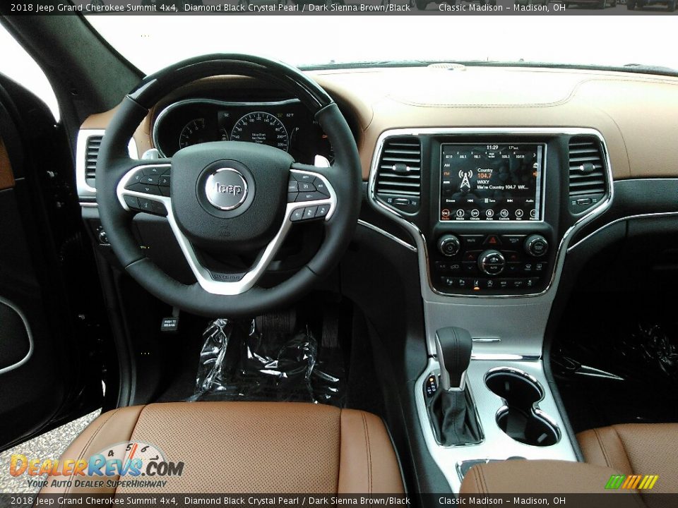 2018 Jeep Grand Cherokee Summit 4x4 Diamond Black Crystal Pearl / Dark Sienna Brown/Black Photo #6