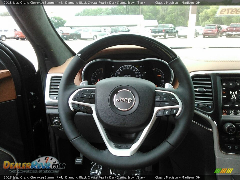 2018 Jeep Grand Cherokee Summit 4x4 Diamond Black Crystal Pearl / Dark Sienna Brown/Black Photo #8