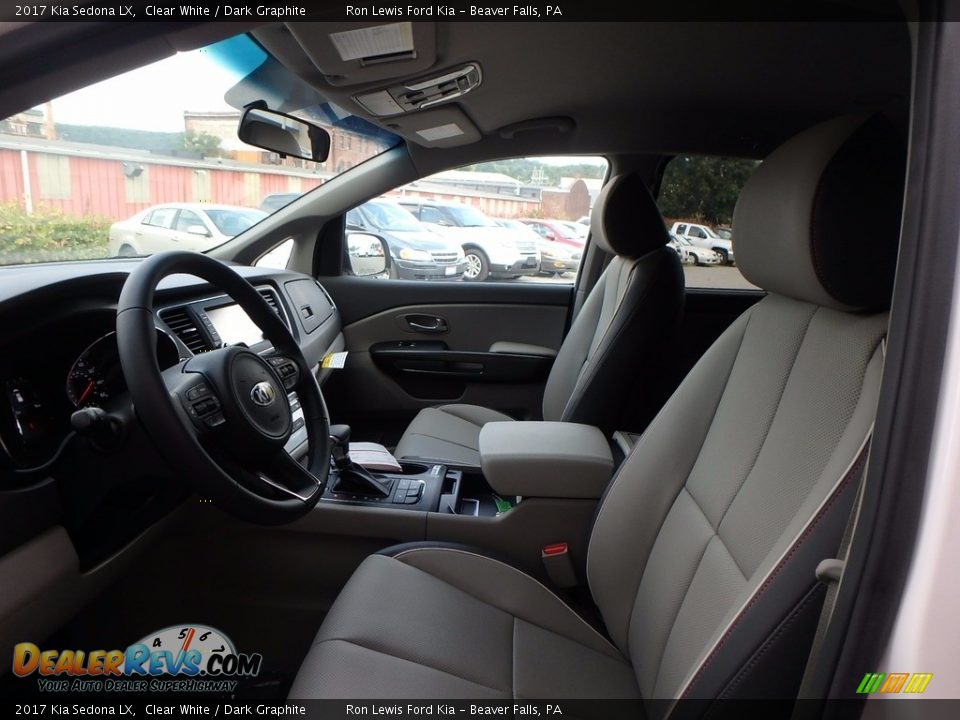 2017 Kia Sedona LX Clear White / Dark Graphite Photo #10
