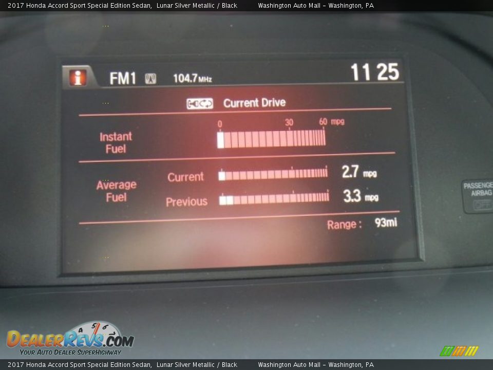 2017 Honda Accord Sport Special Edition Sedan Lunar Silver Metallic / Black Photo #23