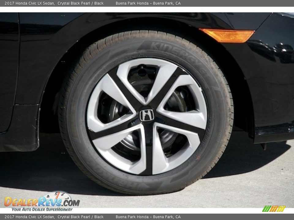 2017 Honda Civic LX Sedan Crystal Black Pearl / Black Photo #5