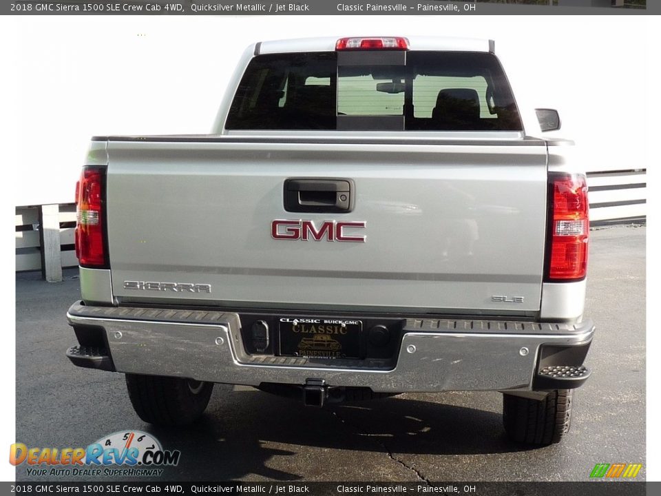 2018 GMC Sierra 1500 SLE Crew Cab 4WD Quicksilver Metallic / Jet Black Photo #3
