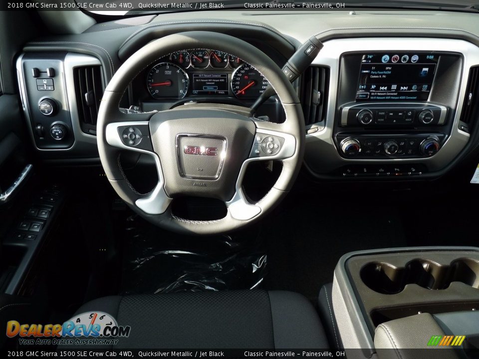 2018 GMC Sierra 1500 SLE Crew Cab 4WD Quicksilver Metallic / Jet Black Photo #8