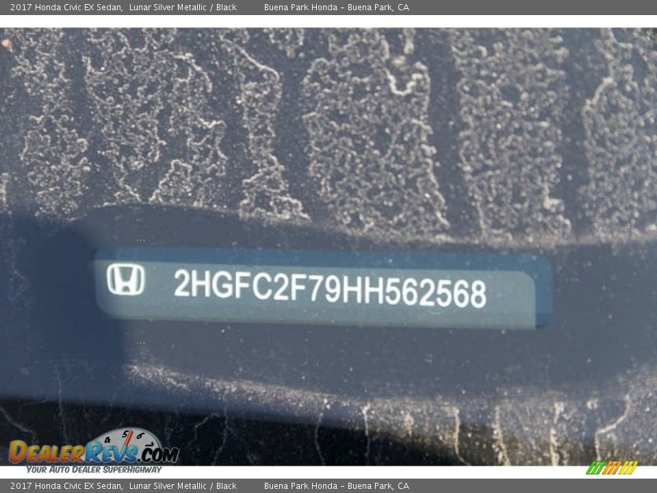 2017 Honda Civic EX Sedan Lunar Silver Metallic / Black Photo #18