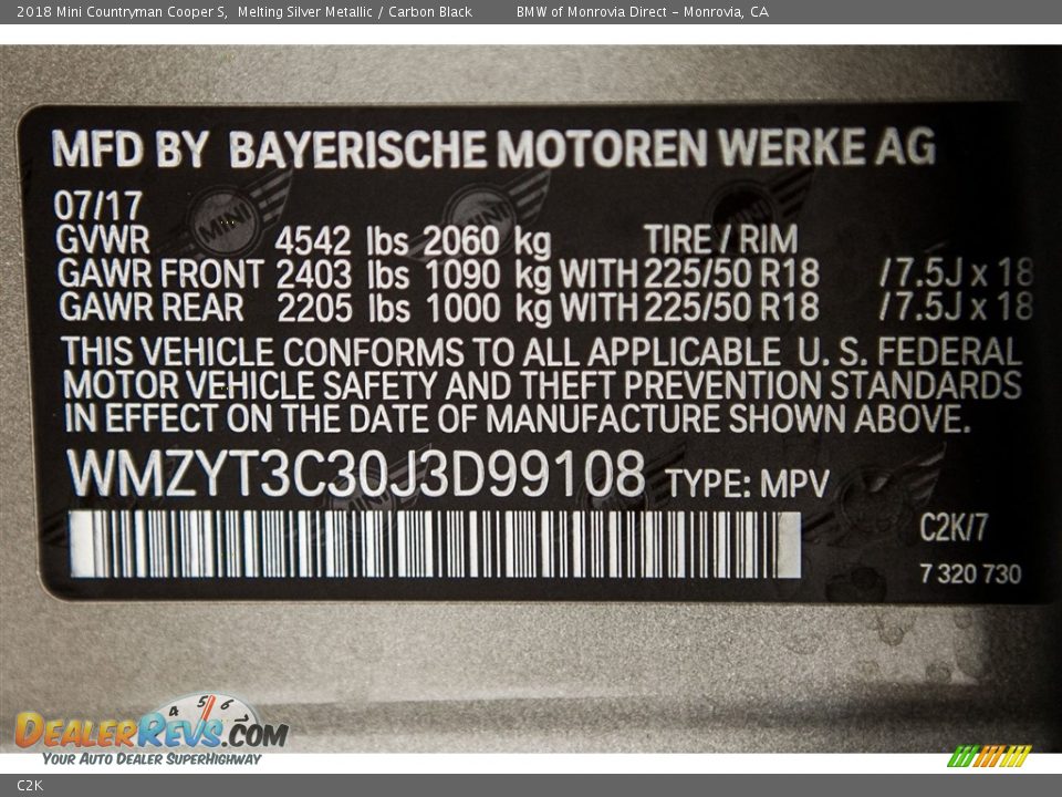 Mini Color Code C2K Melting Silver Metallic