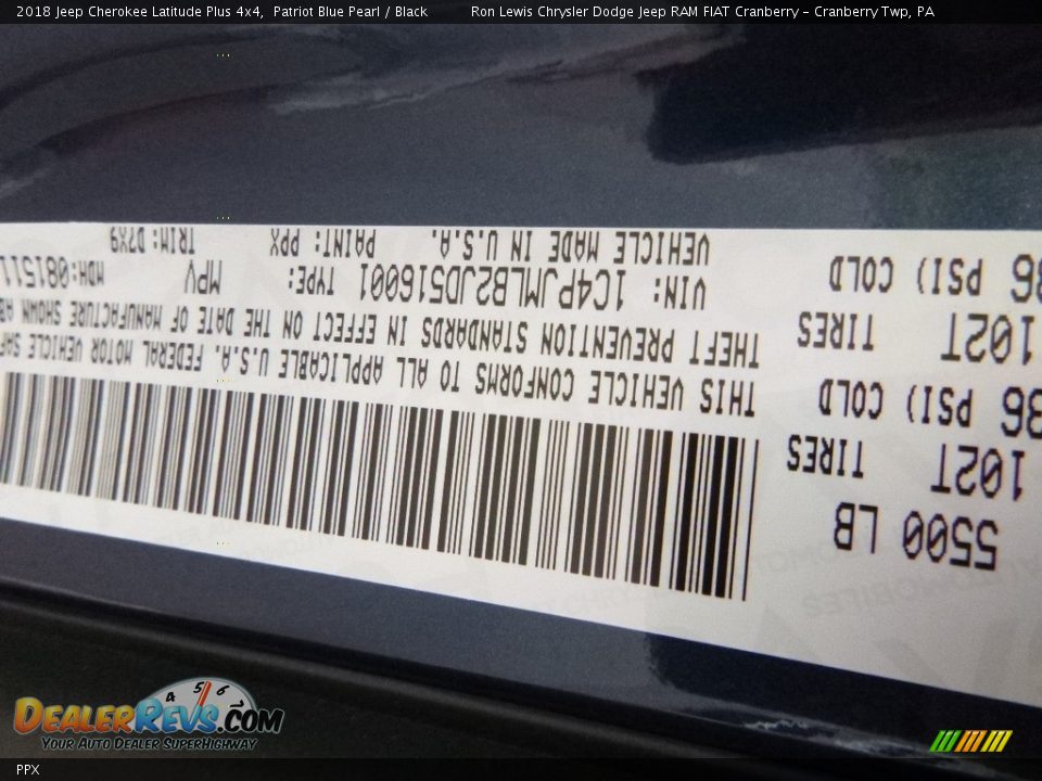 Jeep Color Code PPX Patriot Blue Pearl