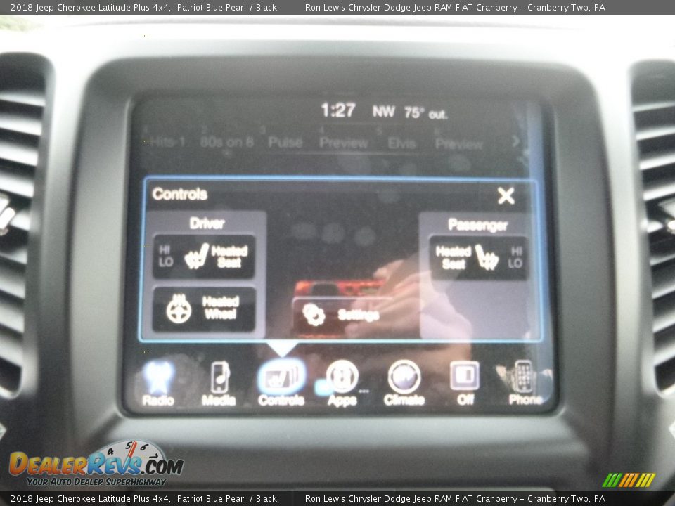 2018 Jeep Cherokee Latitude Plus 4x4 Patriot Blue Pearl / Black Photo #18