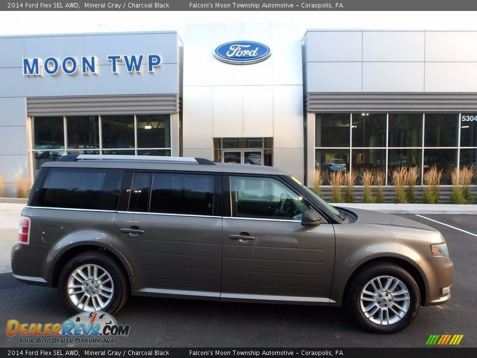 2014 Ford Flex SEL AWD Mineral Gray / Charcoal Black Photo #1