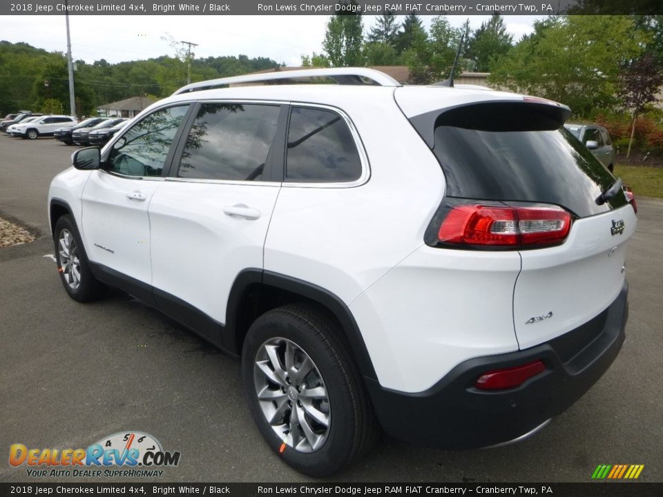 2018 Jeep Cherokee Limited 4x4 Bright White / Black Photo #3