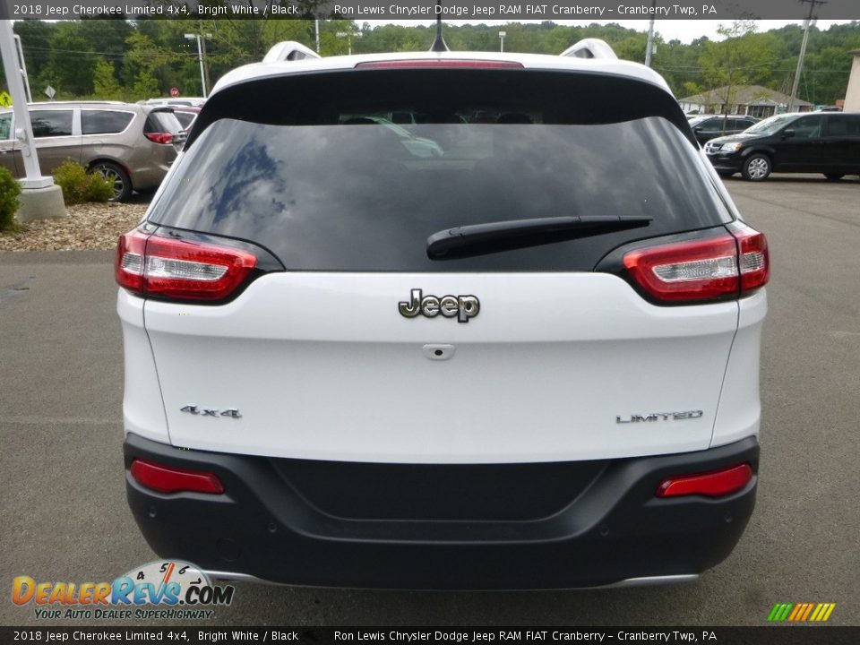 2018 Jeep Cherokee Limited 4x4 Bright White / Black Photo #4