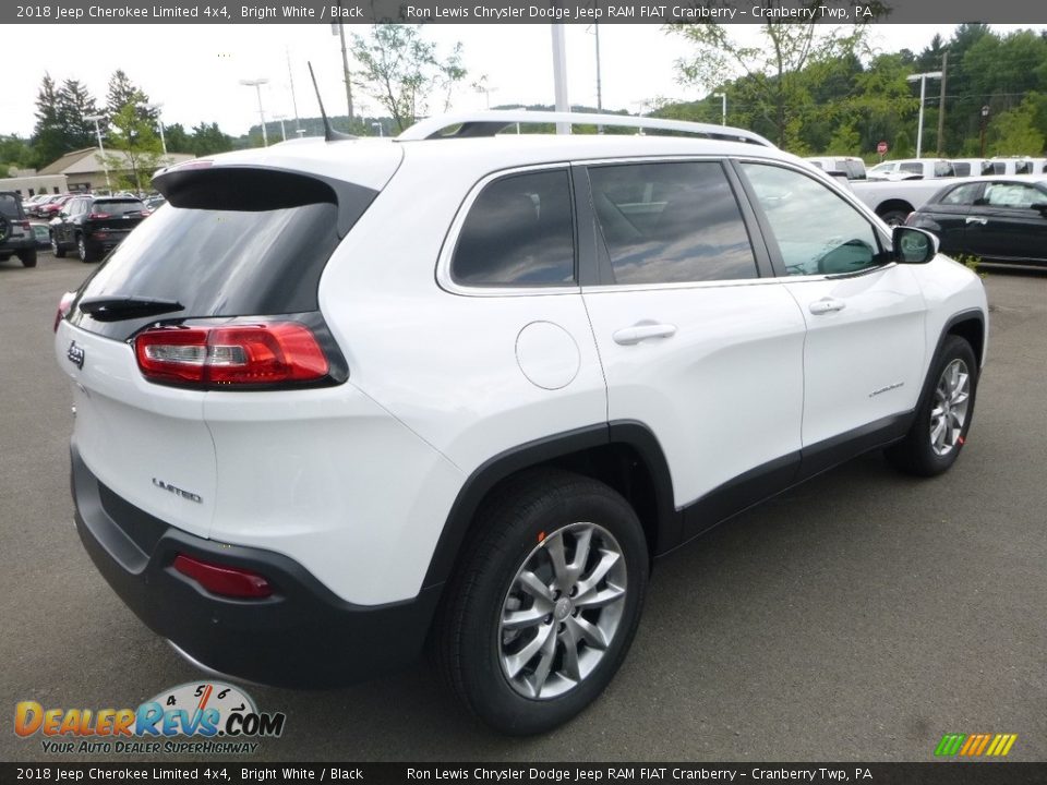 2018 Jeep Cherokee Limited 4x4 Bright White / Black Photo #5