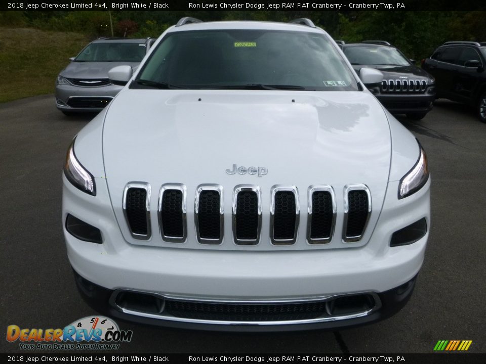 2018 Jeep Cherokee Limited 4x4 Bright White / Black Photo #8