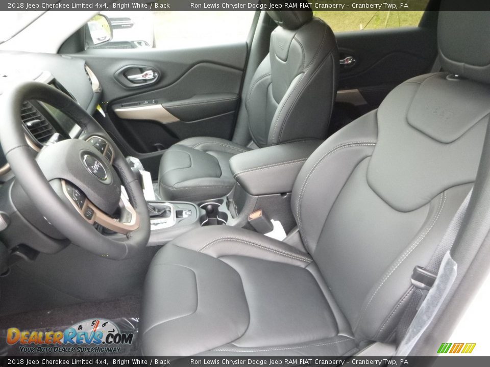 Black Interior - 2018 Jeep Cherokee Limited 4x4 Photo #14
