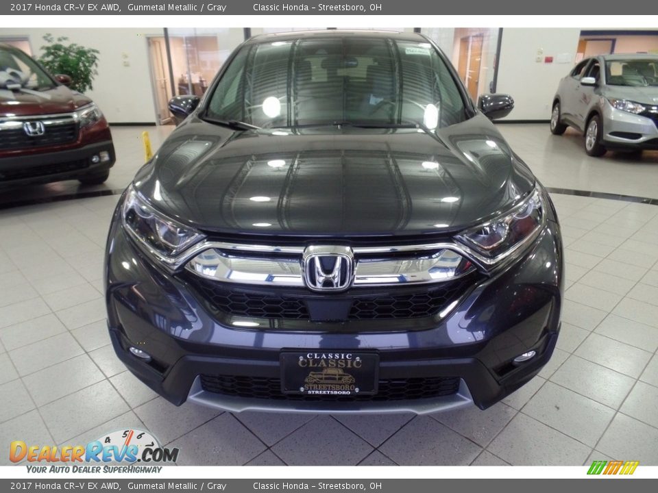 2017 Honda CR-V EX AWD Gunmetal Metallic / Gray Photo #3