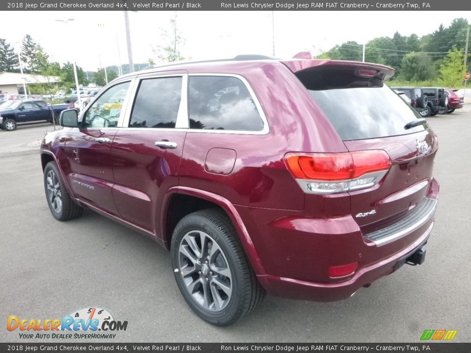 2018 Jeep Grand Cherokee Overland 4x4 Velvet Red Pearl / Black Photo #3