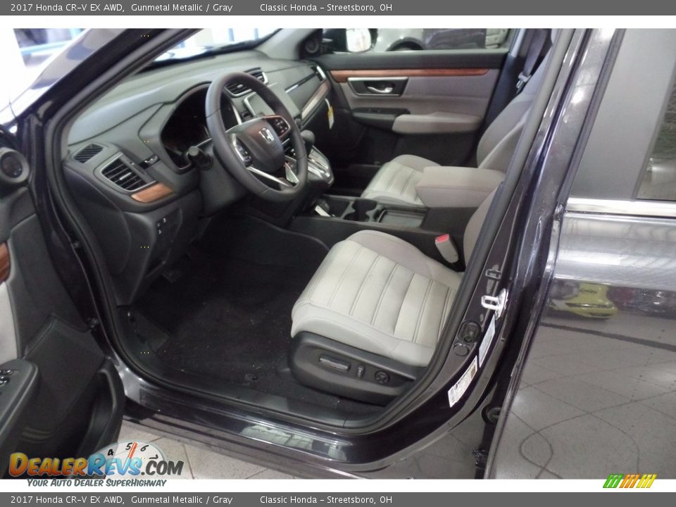 2017 Honda CR-V EX AWD Gunmetal Metallic / Gray Photo #5